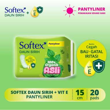 Surabaya - Pantyliner Softex Daun Sirih + Vitamin E 20s - Pantyliner Daun Sirih -