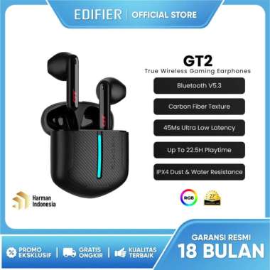 HECATE EDIFIER GT2 true Wireless Gaming Earbuds Hitam