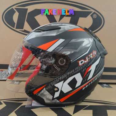 HELM KYT DJ MARU #15 BLACK DOFF ORIGINAL HALF FACE XXL