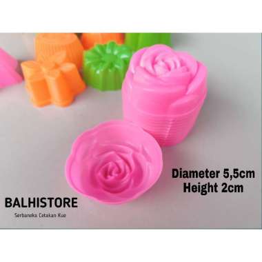 Cetakan Kue Bunga Plastik Food Grade Cetakan Jelly Puding Cetakan Kue Lompang Plastik MAWAR KECIL