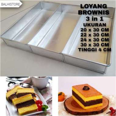 Loyang Kue Lapis Legit Surabaya 3 in 1/ Loyang Brownis / Cetakan Kue Lapis 20x30cm