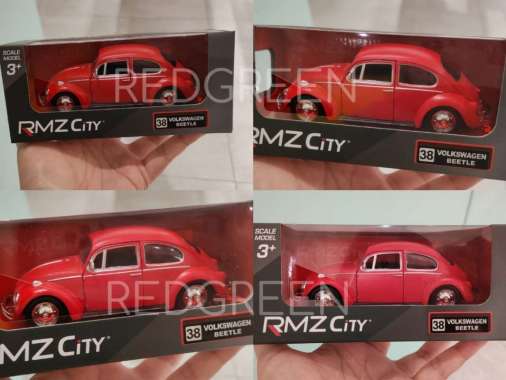 mainan anak diecast diecast RMZ CITY VW VOLKSWAGEN BEETLE MERAH 1:32 diecast koleksi