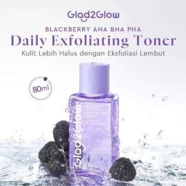 [MURAH] Glad2Glow Toner 80ml 4 Varian Blackberry 80ml