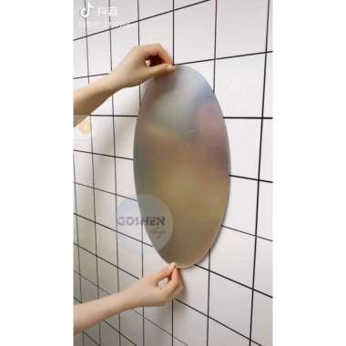 Cermin Tempel Ajaib Anti Pecah Oval Bahan Plastik