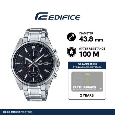 Jam Tangan Pria Casio Edifice EFV-610D-1AVUDF Chronograph Stainless Steel Hitam