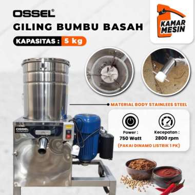 OSSEL Mesin Giling Bumbu Basah Gilingan Bumbu Basah 5 Kg Stainless Steel OSSEL