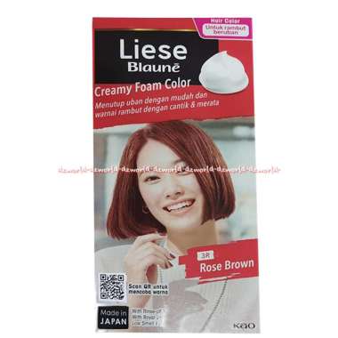 Liese Blaune Creamy Foam Color 2NA Natural Ash Brown Shiny 3R Rose Brown 4 Brown 7 Black Pewarna Cat