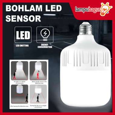 Bohlam LED Murah / Lampu Bohlam LED Light Sensor Cahaya Putih 10 Watt