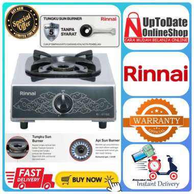 Kompor Gas Rinnai RI-511SS 1 Tungku Stainless Steel Desain Batik Mega Mendung