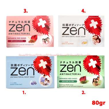 Zen 80gr Antibacterial Body Soap Shiso & Sea Salt Japanese Red Pure Tea Tree Sandalwood Sulphur Sabu