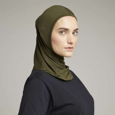 Flexzone Hijab Sports Running FAH-001 Hijau Army