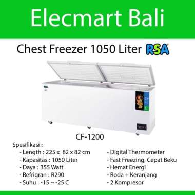 Chest Freezer 1200 Liter / 1050 Liter RSA Digital Thermometer CF-1200