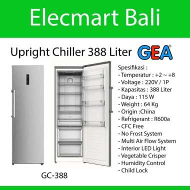 Kulkas Upright Chiller 388 Liter GEA GC-388