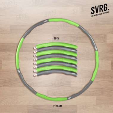 SVRG Adjustable Hoola Hoops – Hula Hoop Anak & Dewasa - Hulahup Green