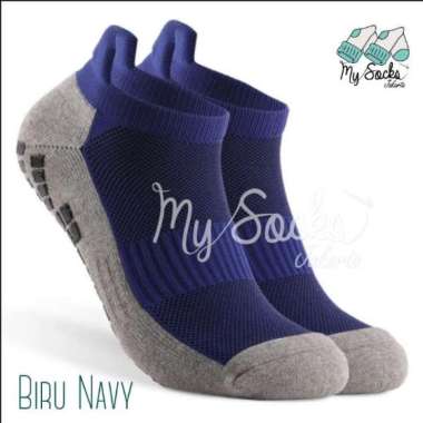 kaos kaki sport pria tebal antislip Biru navy