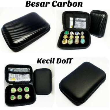 Kotak cincin batu akik dan batu permata Besar Carbon
