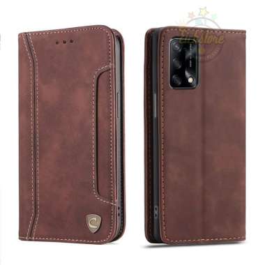 Case Oppo A95 Super Slot Caseon C001 Case PE Leather Full 360 Degree Mewah Flip Cover Auto Lock Case