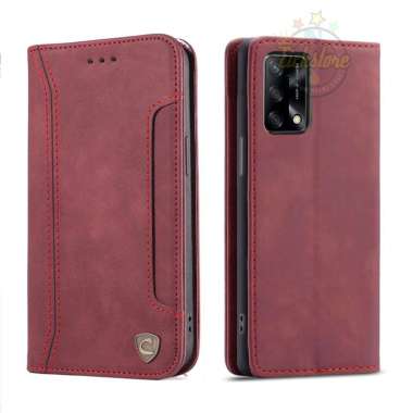 Case Oppo A95 Super Slot Caseon C001 Case PE Leather Full 360 Degree Mewah Flip Cover Auto Lock Case