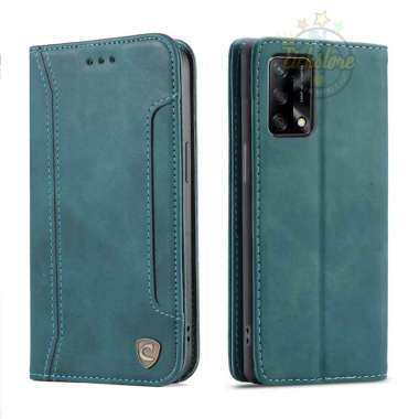 Case Oppo A95 Super Slot Caseon C001 Case PE Leather Full 360 Degree Mewah Flip Cover Auto Lock Case