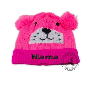 Topi Bayi Kupluk Rajut Motif Lion Gratis Bordir Nama Anak Bordir Nama Fanta