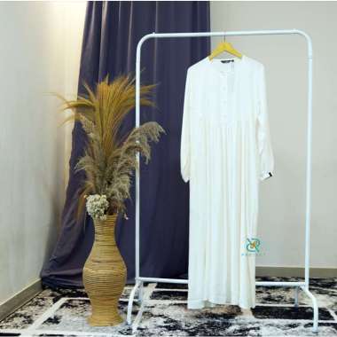 D&R PROJECT _ Acc GAMIS RAYON TWILL || BROKEN WHITE SERIES || GAMIS UMROH PREMIUM L SYIBIL BLACK