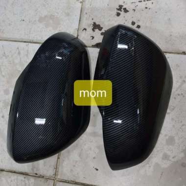 Mirror Cover Tutup Spion Hitam Carbon All New Pajero Sport 2016-2022
