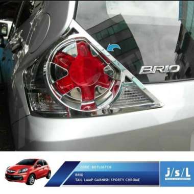 Paket JSL Garnish list lampu depan belakang Chrome Brio 2012-2015