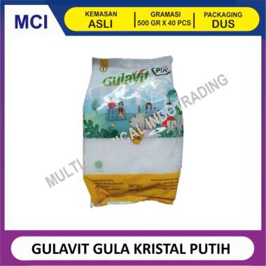 GULAVIT GULA KRISTAL PUTIH 500 GR - 1 DUS 40 PCS / GULA PASIR / GULA KRISTAL