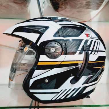 Helm INK T1 #4 Black White Bumble Bee L