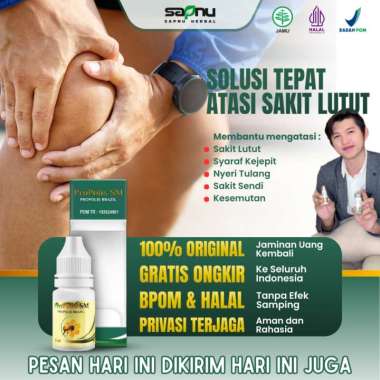 pr0p0lis SM Obat Sakit Lutut, Nyeri Lutut Kronis, Lutut Bengkak, Lutut Kaku, Lutut Ngilu, Lutut Sulit Ditekuk, Cedera Lutut, Osteoarthritis, Encok, As