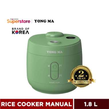 Yong Ma Rice Cooker Magic Com Manual 1.8 Liter - SMC7083 Hijau | SMC 7083