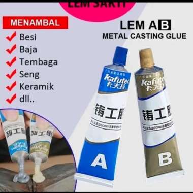 Lem Epoxy AB Kuat Metal Casting Glue Penambal Besi Radiator Anti Bocor