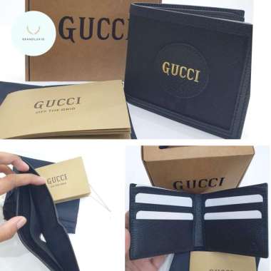 Gucci men wallet off the grid embossed GG canvas with trim black leathe Single cash slot