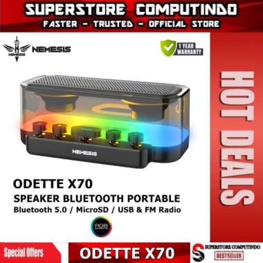 Speaker Bluetooth Portable NYK Nemesis ODETTE X70 With USB & FM Radio Fitur