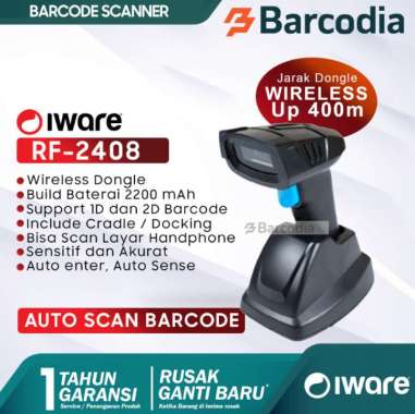 Barcode scanner wireless 2d QR-Code Iware RF-2408 With Docking