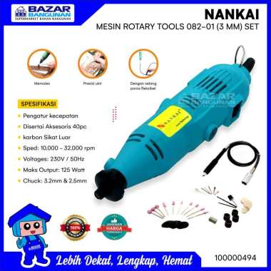 Nankai - Mesin Rotary Tool / Dremel Poles Gerinda Grinder Set Aj 082 01 3Mm