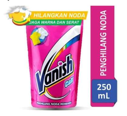 PEMUTIH PAKAIAN VANISH 250ML REFILL PENGHILANG NODA