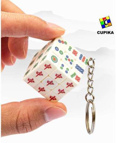 Gantungan Kunci Rubik 3x3 Mahjong Stickerless Original termurah Viral