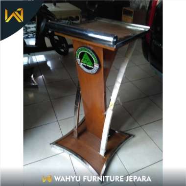 Mimbar Podium Masjid Minimalis Stainless | Podium Pidato Minimalis Stainless Finishing