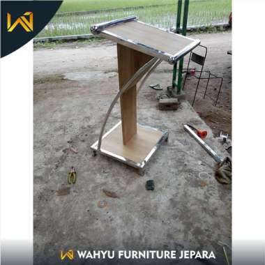 Mimbar Podium Masjid Minimalis Stainless | Podium Pidato Minimalis Stainless Non Finishing