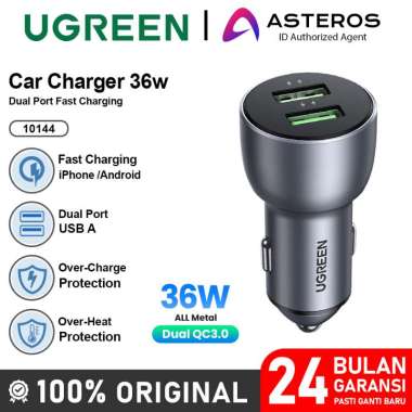 UGREEN Car Charger Mobil USB A + PD Type C Fast Charging 30w 10144 36W