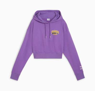 Jaket Casual Wanita PUMA TEAM Women's Cropped Hoodie 624346 50 International ​- M