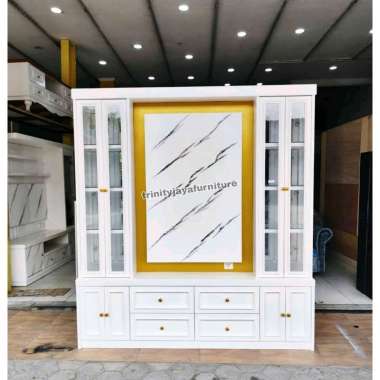 Bufat Pajangan Partisi Tv 2 muka Bahan Multiplek/trinityjayafurniture