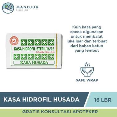 Original Kasa Hidrofil Steril Husada 16 Lembar - Kasa Penutup Luka