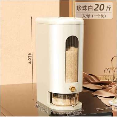 TEMPAT BERAS SLIM/TEMPAT BERAS NORDIC/TEMPAT BERAS ESTETIK/TEMPAT BERAS HEMAT TEMPAT 10 KG CREAM