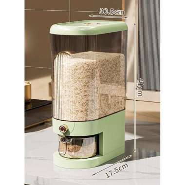 TEMPAT BERAS SLIM/TEMPAT BERAS NORDIC/TEMPAT BERAS ESTETIK/TEMPAT BERAS HEMAT TEMPAT 10 KG TRANSPARA