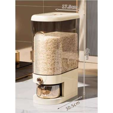 TEMPAT BERAS SLIM/TEMPAT BERAS NORDIC/TEMPAT BERAS ESTETIK/TEMPAT BERAS HEMAT TEMPAT 10 KG TRANSAPAR