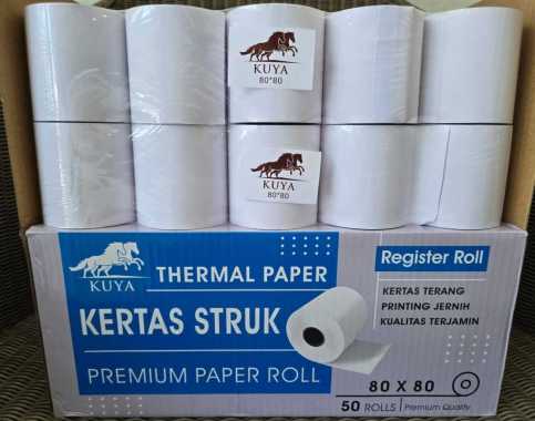 KERTAS KASIR STRUK KERTAS THERMAL EDC PPOB 80 X 80 - Kertas Kasir Struk Paper Roll Termal 80x80mm Th