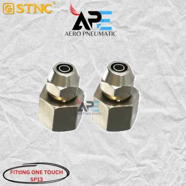 FITTING PNEUMATIC ONE TOUCH STRAIGHT FEMALE CONNECTOR SP13-06 3/8"