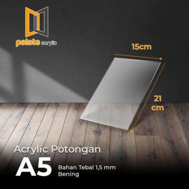 Akrilik Lembaran A5 1.5mm / Acrylic Potongan bening A5 1,5mm Grosir